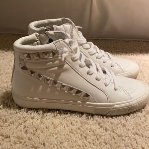 High Top Studded Sneakers